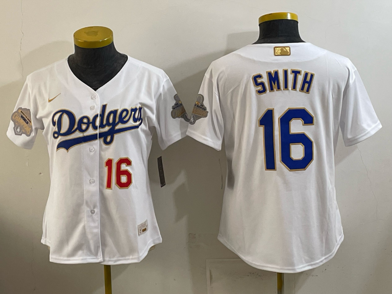 women Los Angeles Dodgers #16 Smith white Game 2026 Nike MLB Jersey 410001